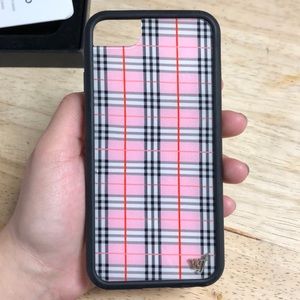 Pink Plaid Wildflower iPhone case (6,7,8)